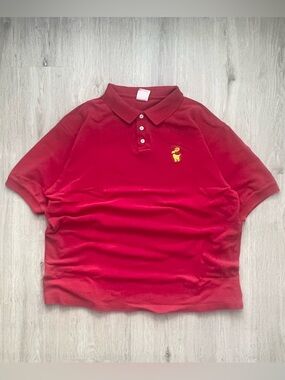 Vintage 90s Disney Winnie the Pooh Polo Shirt Men’s XL Red Embroidered Y2K Retro